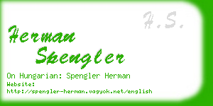 herman spengler business card